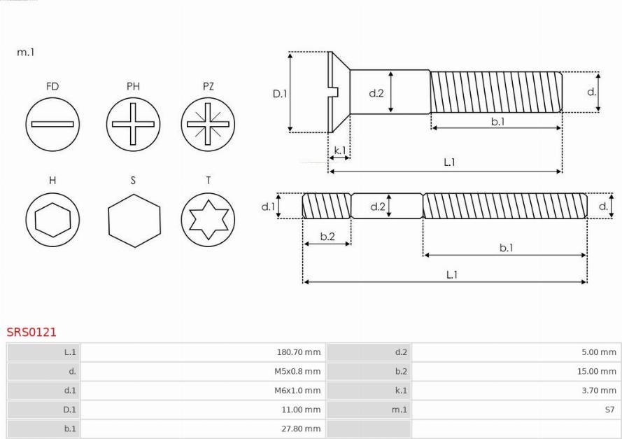 AS-PL SRS0121 - Təmir dəsti, alternator furqanavto.az