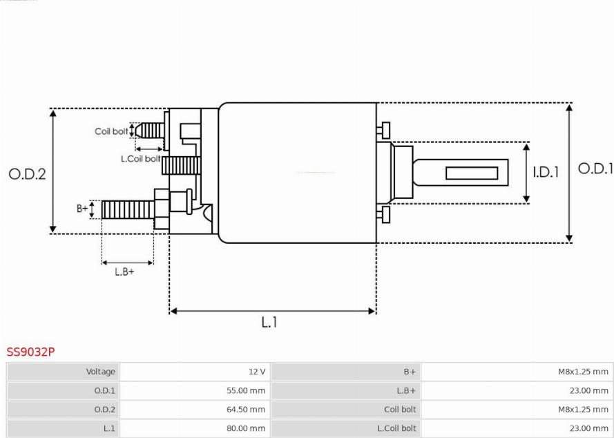 AS-PL SS9032P - Solenoid açarı, başlanğıc furqanavto.az