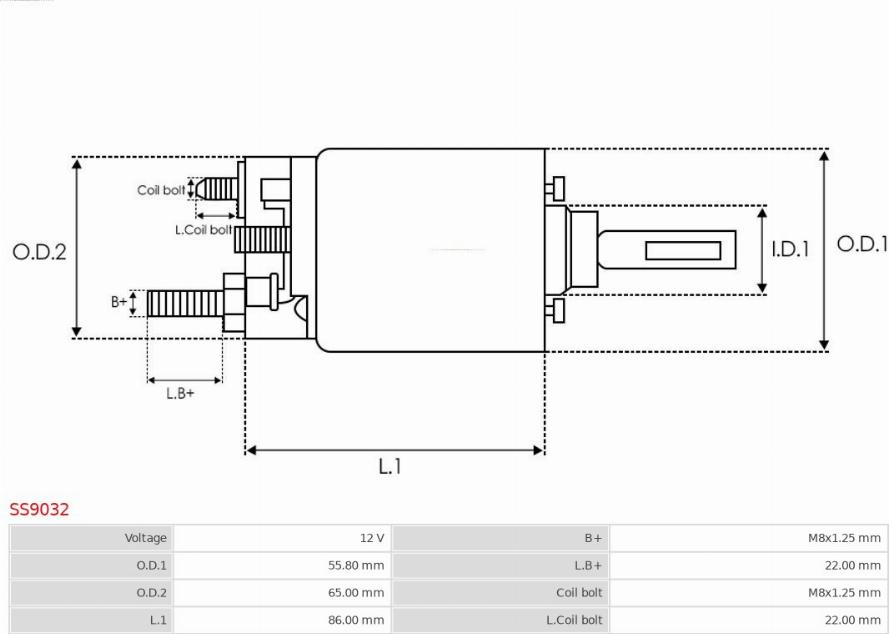 AS-PL SS9032 - Solenoid açarı, başlanğıc furqanavto.az