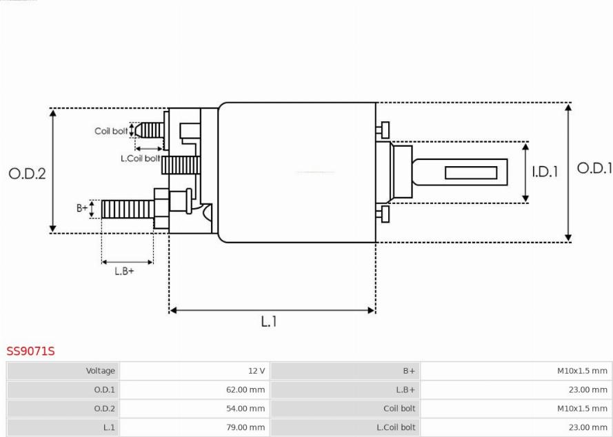 AS-PL SS9071S - Solenoid açarı, başlanğıc furqanavto.az