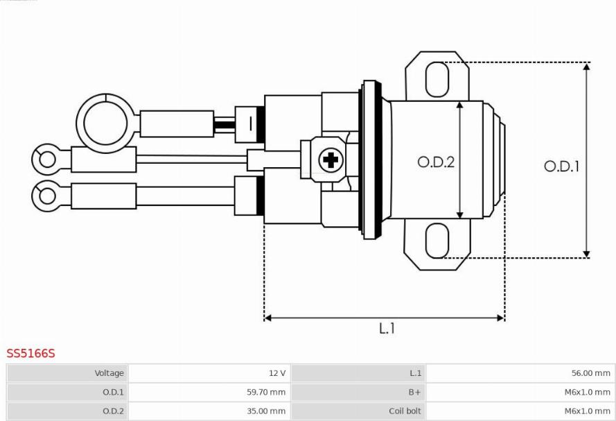 AS-PL SS5166S - Solenoid açarı, başlanğıc furqanavto.az