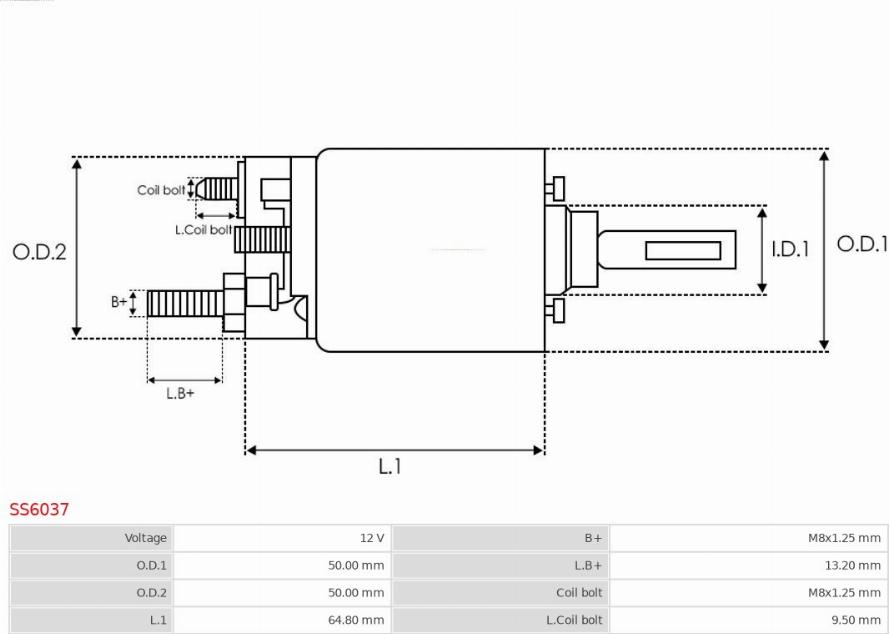 AS-PL SS6037 - Solenoid açarı, başlanğıc furqanavto.az