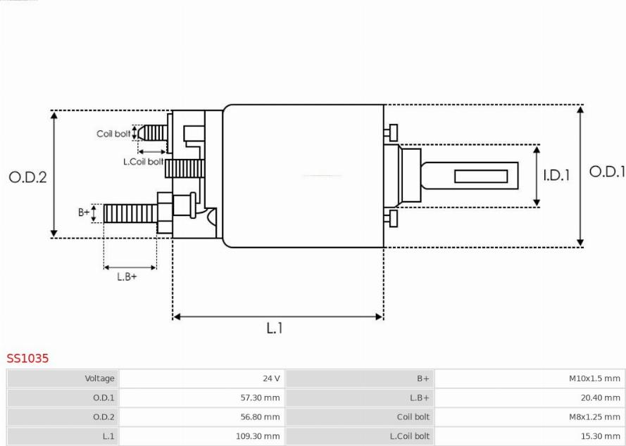 AS-PL SS1035 - Solenoid açarı, başlanğıc furqanavto.az