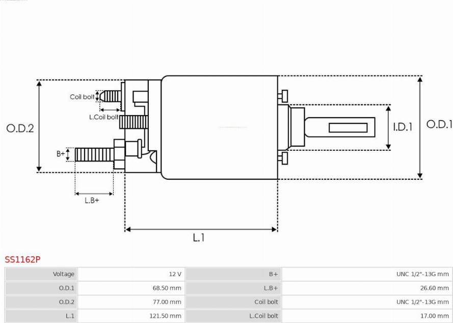 AS-PL SS1162P - Solenoid açarı, başlanğıc furqanavto.az