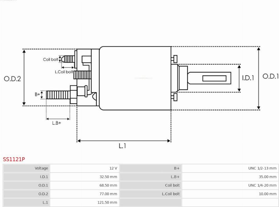 AS-PL SS1121P - Solenoid açarı, başlanğıc furqanavto.az