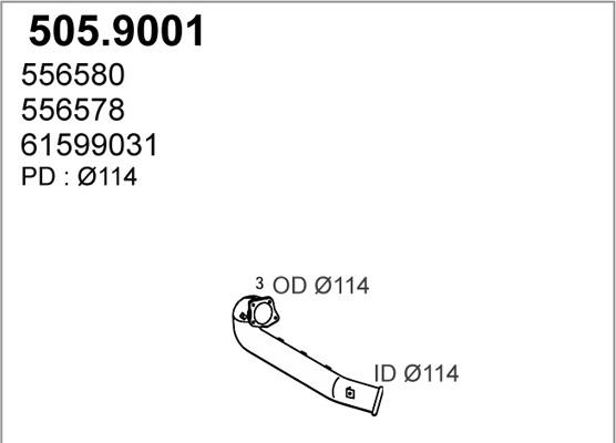 ASSO 505.9001 - Egzoz borusu furqanavto.az