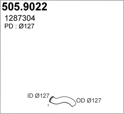 ASSO 505.9022 - Egzoz borusu furqanavto.az