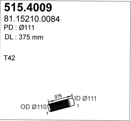 ASSO 515.4009 - Flex Hortum, egzoz sistemi furqanavto.az