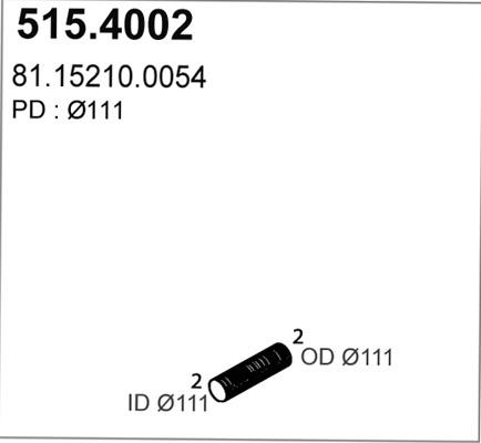 ASSO 515.4002 - Flex Hortum, egzoz sistemi furqanavto.az