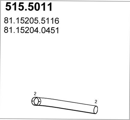 ASSO 515.5011 - Egzoz borusu furqanavto.az