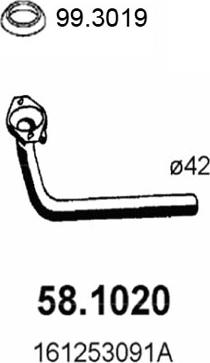 ASSO 58.1020 - Egzoz borusu furqanavto.az