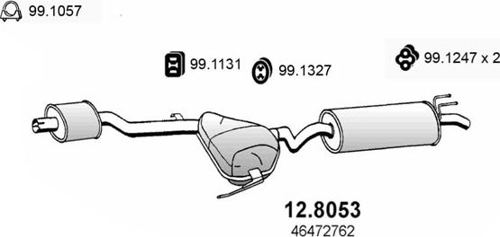 ASSO 12.8053 - Orta / Son Səsboğucu furqanavto.az