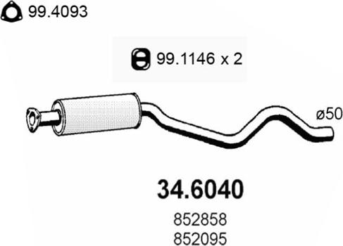 ASSO 34.6040 - Orta Səsboğucu furqanavto.az