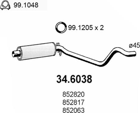 ASSO 34.6038 - Orta Səsboğucu furqanavto.az