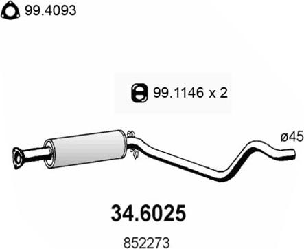 ASSO 34.6025 - Orta Səsboğucu furqanavto.az