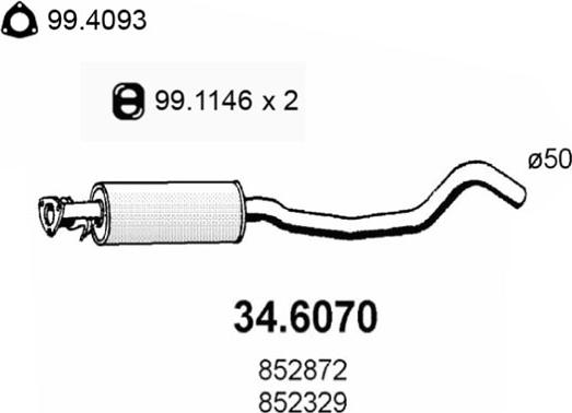 ASSO 34.6070 - Orta Səsboğucu furqanavto.az