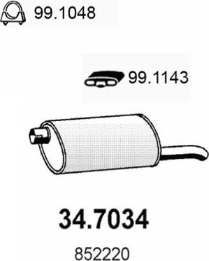 ASSO 34.7034 - Son səsboğucu furqanavto.az