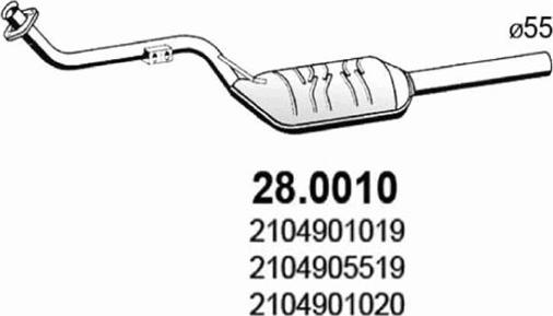 ASSO 28.0010 - Katalitik çevirici furqanavto.az