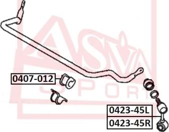 ASVA 0423-45R - Çubuq / Strut, stabilizator furqanavto.az