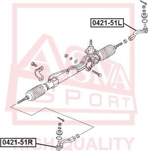 ASVA 0421-51L - Bağlama çubuğunun sonu furqanavto.az