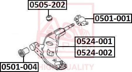 ASVA 0501-004 - Nəzarət Kolu / Arxa Qol furqanavto.az