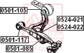 ASVA 0501-105 - Nəzarət Kolu / Arxa Qol furqanavto.az