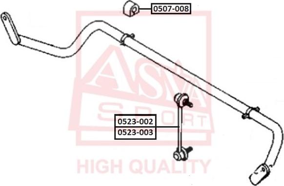 ASVA 0507-008 - Dəstək kol, stabilizator furqanavto.az