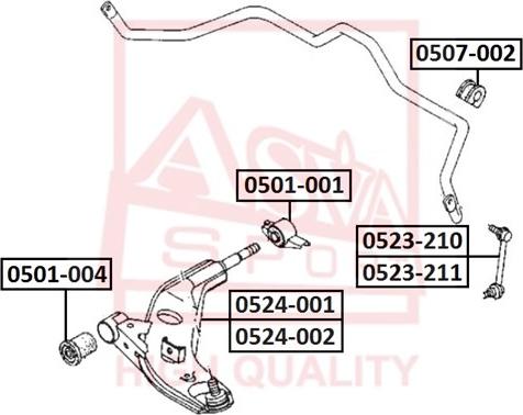 ASVA 0523-210 - Çubuq / Strut, stabilizator furqanavto.az