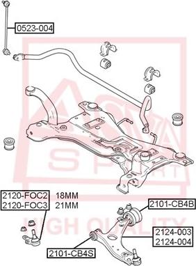 ASVA 0523-004 - Çubuq / Strut, stabilizator furqanavto.az