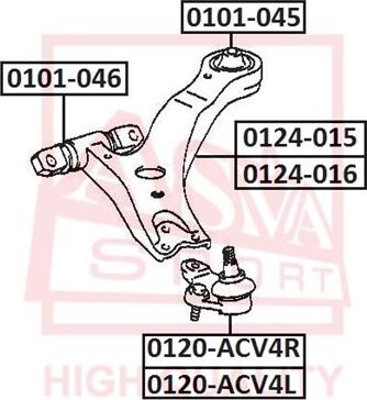 ASVA 0101-046 - Nəzarət Kolu / Arxa Qol furqanavto.az