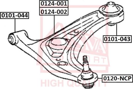 ASVA 0101-043 - Nəzarət Kolu / Arxa Qol furqanavto.az