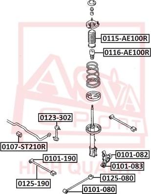 ASVA 0123-302 - Çubuq / Strut, stabilizator furqanavto.az