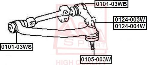 ASVA 0105-003W - Təmir dəsti, top birləşməsi furqanavto.az