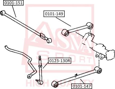 ASVA 0123-130R - Çubuq / Strut, stabilizator furqanavto.az