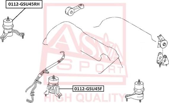 ASVA 0112-GSU45RH - Tutacaq, mühərrik montajı furqanavto.az