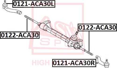 ASVA 0121-ACA30L - Bağlama çubuğunun sonu furqanavto.az