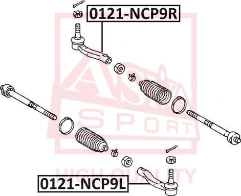 ASVA 0121-NCP9L - Bağlama çubuğunun sonu furqanavto.az