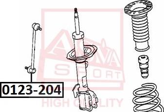 ASVA 0123-204 - Çubuq / Strut, stabilizator furqanavto.az