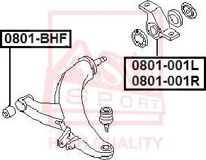 ASVA 0801-001R - Nəzarət Kolu / Arxa Qol furqanavto.az