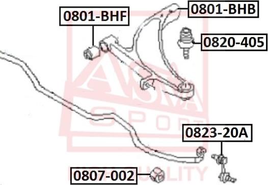 ASVA 0823-20A - Çubuq / Strut, stabilizator furqanavto.az