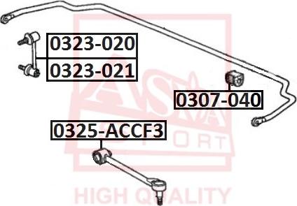 ASVA 0307-040 - Dəstək kol, stabilizator furqanavto.az