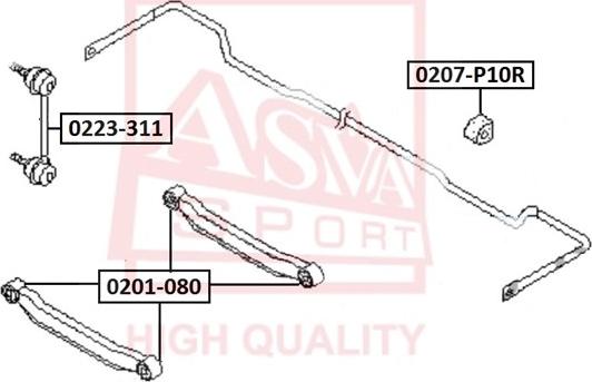 ASVA 0223-311 - Çubuq / Strut, stabilizator furqanavto.az