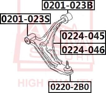 ASVA 0201-023S - Nəzarət Kolu / Arxa Qol furqanavto.az