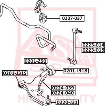 ASVA 0223-015 - Çubuq / Strut, stabilizator furqanavto.az