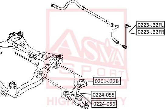 ASVA 0201-J32B - Nəzarət Kolu / Arxa Qol furqanavto.az