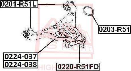 ASVA 0203-R51 - Üst Strut Montajı furqanavto.az