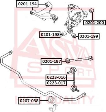 ASVA 0223-016 - Çubuq / Strut, stabilizator furqanavto.az