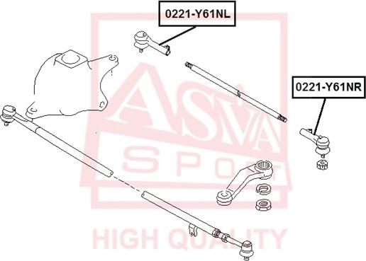 ASVA 0221-Y61NR - Bağlama çubuğunun sonu furqanavto.az