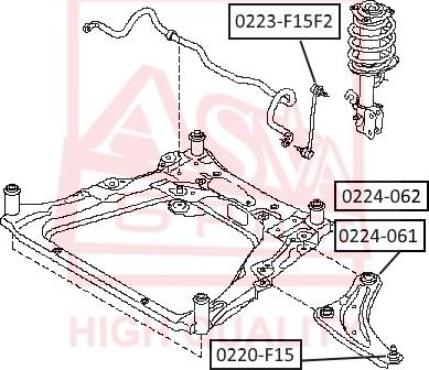 ASVA 0223-F15F2 - Çubuq / Strut, stabilizator furqanavto.az