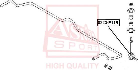 ASVA 0223-P11R - Çubuq / Strut, stabilizator furqanavto.az